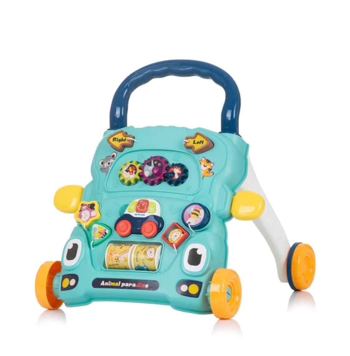Музикална играчка на колела "Весели животинки" синя Chipolino